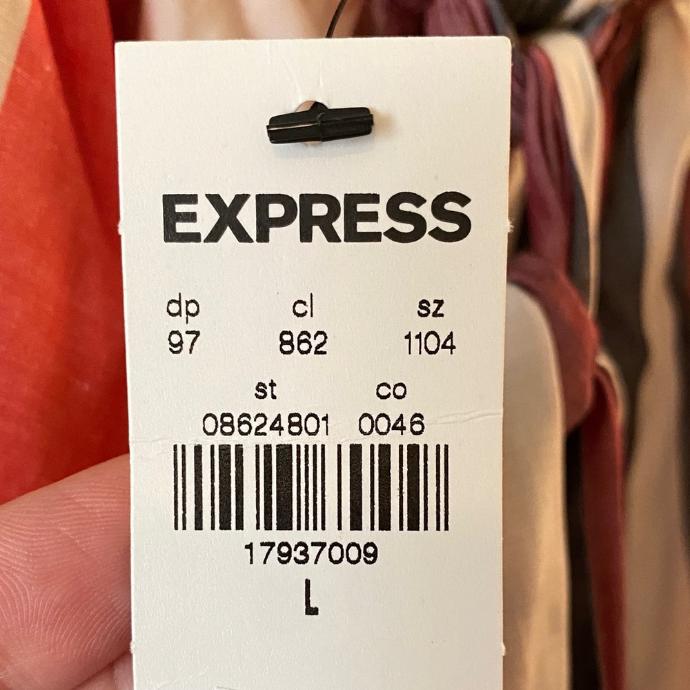 Express Multicolor Striped Blouse - Picture 3 of 5